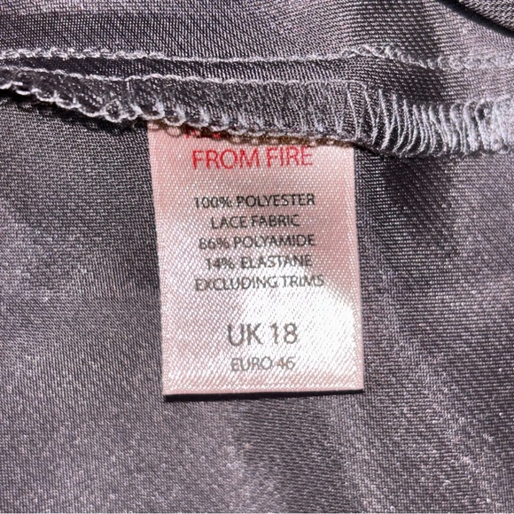 BOUX Apparel BUNDLE (2) Women’s Amelia Satin Chemise Charcoal USA-14 / UK-18 - Picture 10 of 12